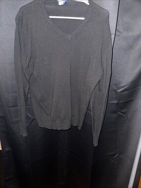 Men's Black V-Neck Sweater